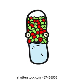 pill cartoon