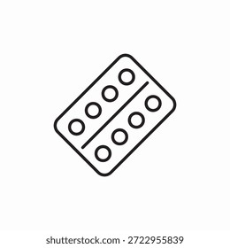 Vector de signo de icono de caso de píldora