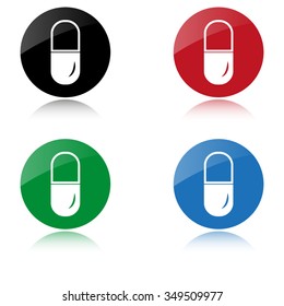 Pill - color vector icon