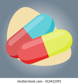 Pill colorful icon