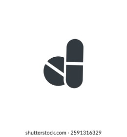 Pill Combination Icon, medical icon