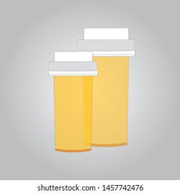 Pill Container Bottle Vector Image Flat Stock Vector (Royalty Free ...