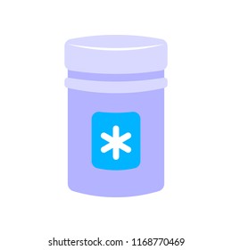 Pill container icon isolated on white. Vector illustration.