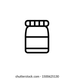 Pill cup icon. Health drug sign