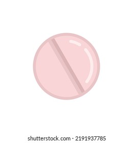 Pill Dosage Icon. Flat Illustration Of Pill Dosage Vector Icon Isolated On White Background