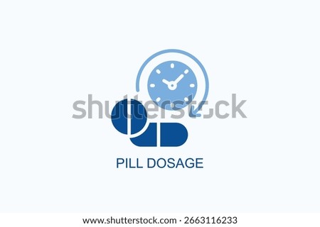 Pill Dosage Icon Or Logo Isolated Vector Illustration