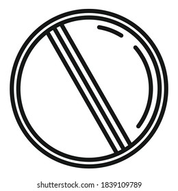 Icono de dosificación de la píldora. Icono de vector de dosificación de píldora de contorno para diseño web aislado en fondo blanco