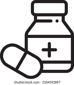 Pill, drug caps vector icon, medical vector icon, EPS