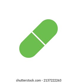 Pill eco vector green icon