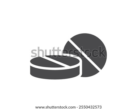 pill flat icon. medicament and pharmaceutical symbol. isolated vector medical image