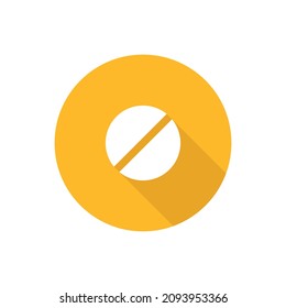 Pill flat icon with shadow