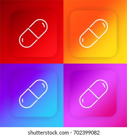 Pill four color gradient app icon set