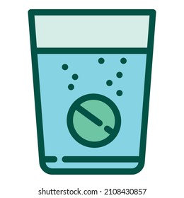 Pill glass icon outline vector. Bacteria injection. Health virus