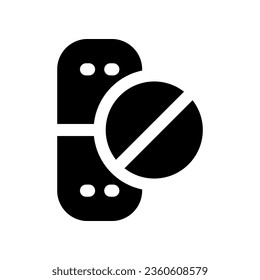 pill glyph icon. vector icon for your website, mobile, presentation, and logo design.