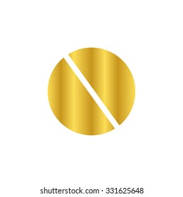 pill - gold vector icon