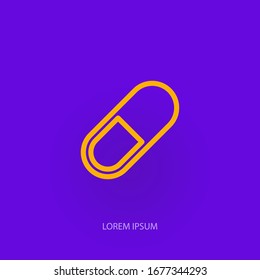 Pill icon. Capsule vector icon, medicine icon