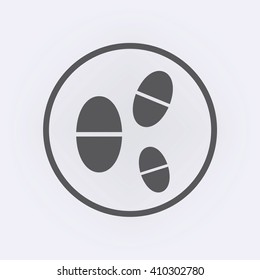 Pill Icon in circle . Vector illustration
