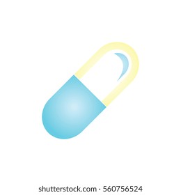 Pill Icon in Color Gradient Vector
