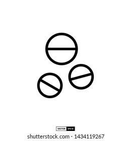 Pill icon, design inspiration vector template for interface and any purpose