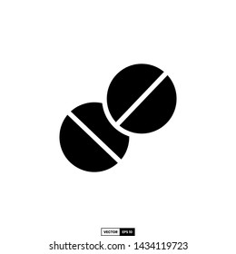 Pill icon, design inspiration vector template for interface and any purpose