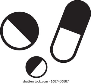 Pill icon design. vector illustration