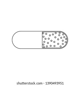 pill icon. Element of web for mobile concept and web apps icon. Outline, thin line icon for website design and development, app development