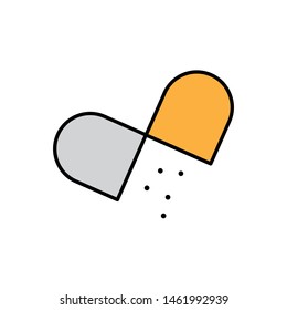 pill icon filled design template