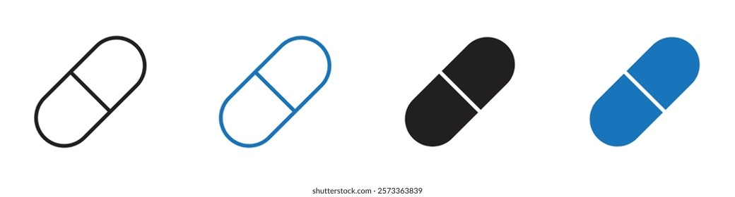Pill icon Flat line symbol