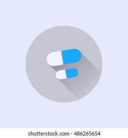 pill icon. flat style