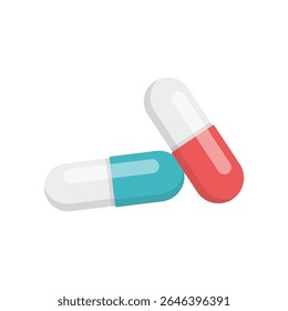 Pill icon in flat style. Drug vector illustration on isolated background. Medicine pharmacy sign business concept.