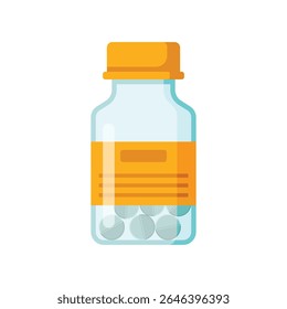 Pill icon in flat style. Drug vector illustration on isolated background. Medicine pharmacy sign business concept.