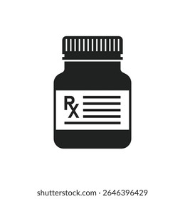 Pill icon in flat style. Drug vector illustration on isolated background. Medicine pharmacy sign business concept.
