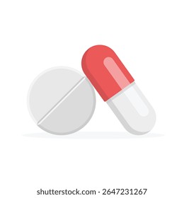 Ícone de preenchimento em estilo plano. Ilustração de vetor de droga em fundo isolado. Medicamento farmácia sinal conceito de negócio.