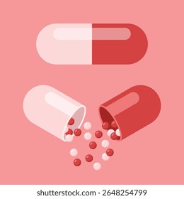 Ícone de preenchimento em estilo plano. Ilustração de vetor de droga em fundo isolado. Medicamento farmácia sinal conceito de negócio.