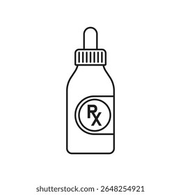 Ícone de preenchimento em estilo plano. Ilustração de vetor de droga em fundo isolado. Medicamento farmácia sinal conceito de negócio.