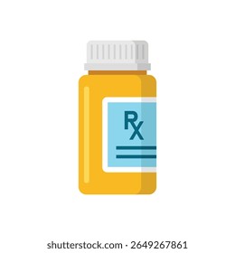 Pill icon in flat style. Drug vector illustration on isolated background. Medicine pharmacy sign business concept.