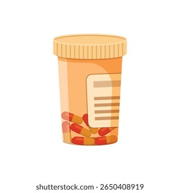 Pill icon in flat style. Drug vector illustration on isolated background. Medicine pharmacy sign business concept.