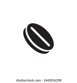 Pill Icon Flat Vector Illustration 