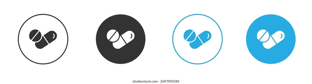 Icono de la píldora. Plantilla de diseño de iconos gráficos