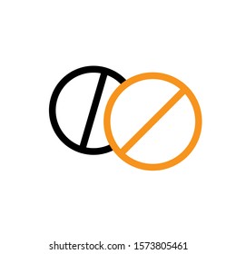 pill icon, illustration design template 