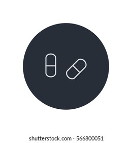 pill icon illustration isolated vector sign symbol.