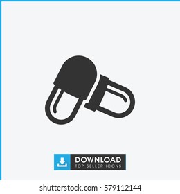 pill icon illustration isolated vector sign symbol