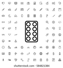 pill icon illustration isolated vector sign symbol. Health icons set.