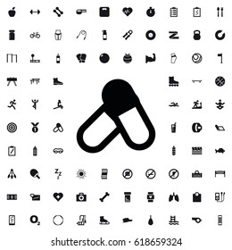 Pill icon illustration isolated vector sign symbol. fitness icons set