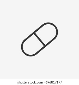 Pill icon illustration isolated vector sign symbol