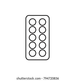 pill icon illustration isolated vector sign symbol