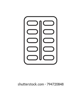 pill icon illustration isolated vector sign symbol