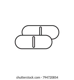 pill icon illustration isolated vector sign symbol