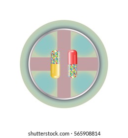 Pill Icon Illustration. Vector Sign Symbol. Icon
