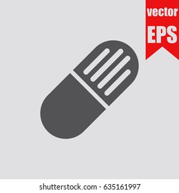 Pill icon infographic isolated in flat style.Vector illustration.